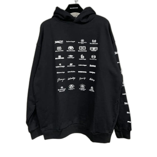 Balenciaga Archives Logos Hoodie