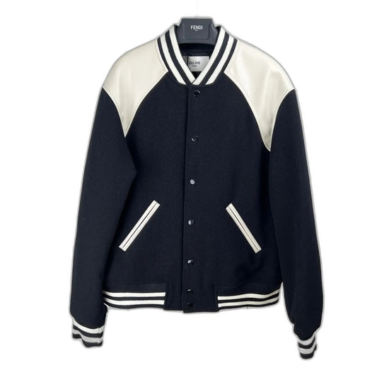 CELINE classic teddy jacket in textured woolテクスチ