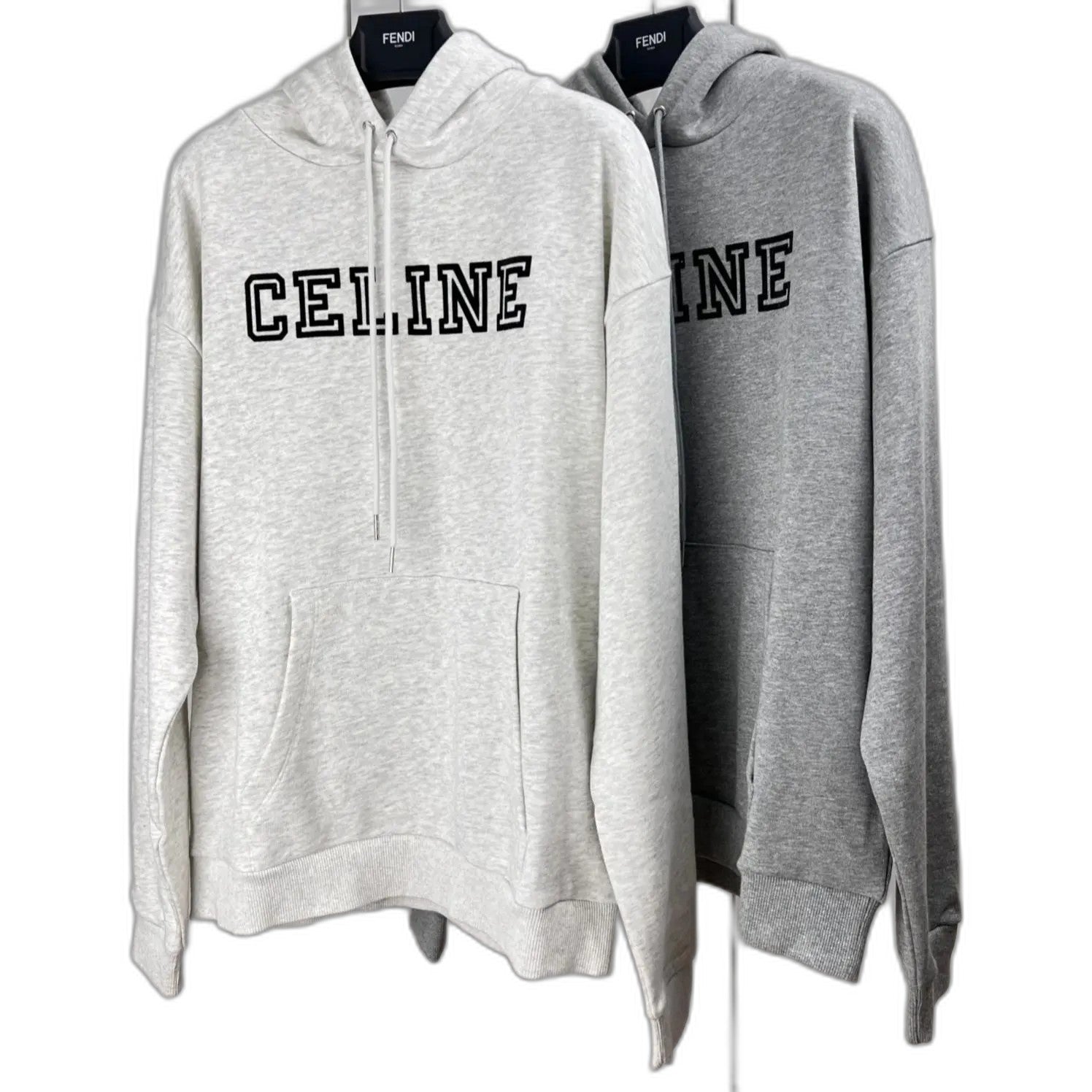 CELINE LOOSE HOODIE IN COTTON FLEECE