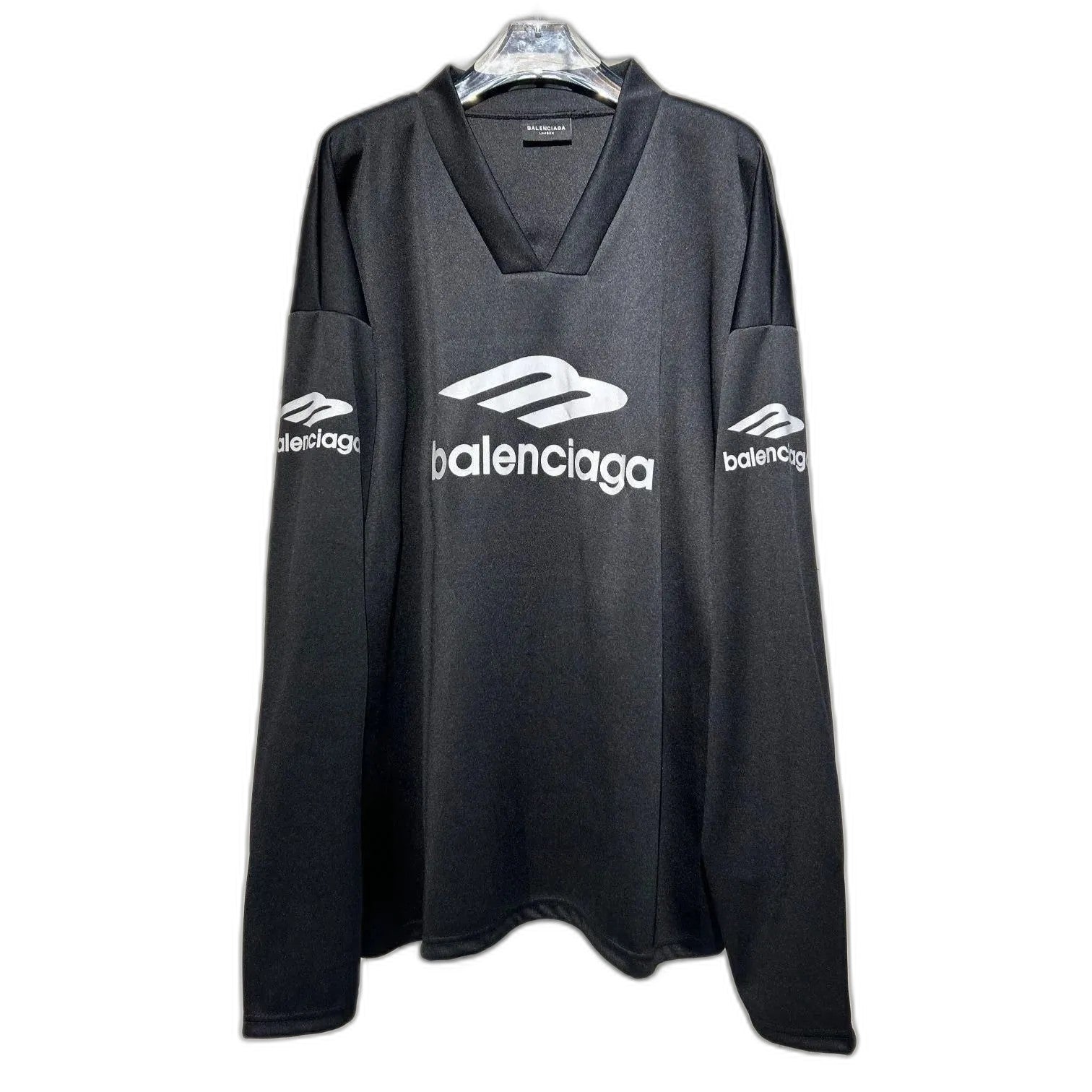 BALENCIAGA  3b Sports Icon Ski Long Sleeve T-Shirt Large Fit in Black