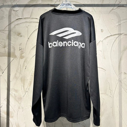 BALENCIAGA  3b Sports Icon Ski Long Sleeve T-Shirt Large Fit in Black