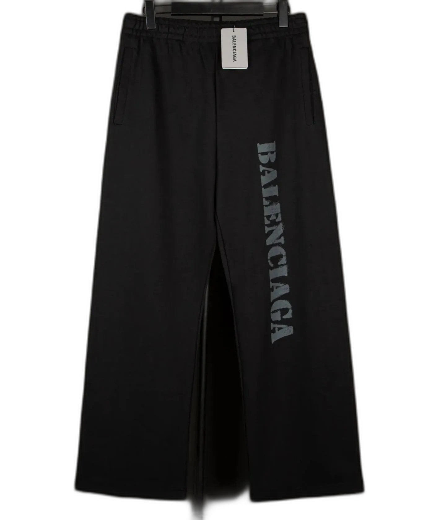 Balenciaga Stencil Type Baggy Sweatpants 'Black Grey'