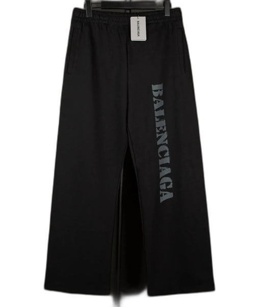 Balenciaga Stencil Type Baggy Sweatpants 'Black Grey'