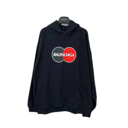 Balenciaga Pattern Loose Version Hoodie Sports 'Black'