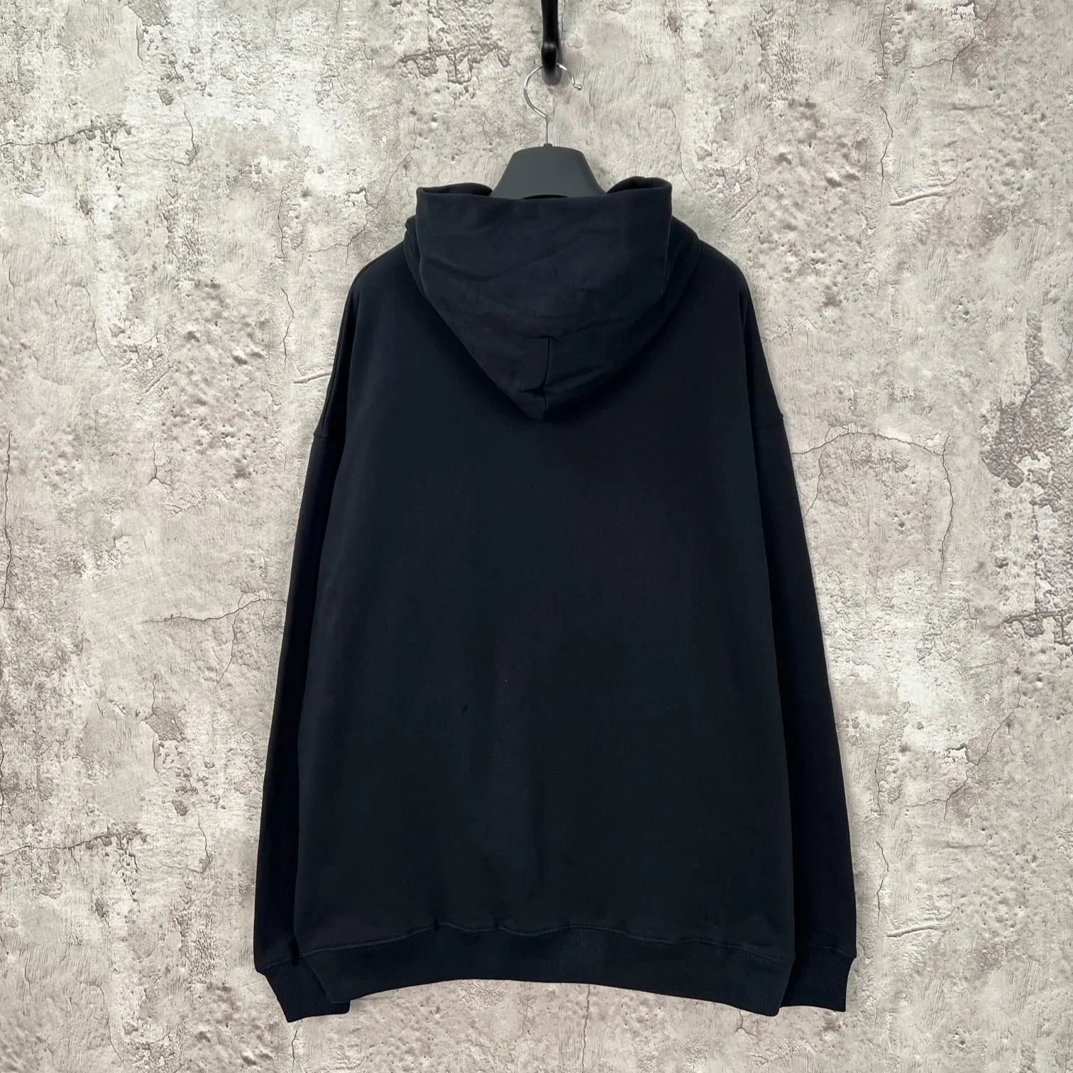 Balenciaga Pattern Loose Version Hoodie Sports 'Black'