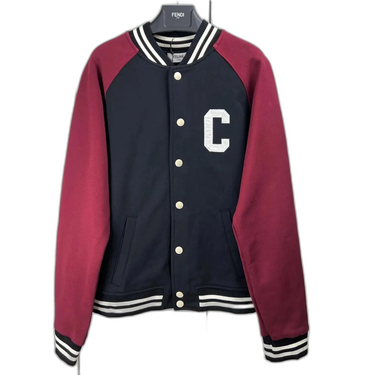 celine teddy jacket in cotton fleece