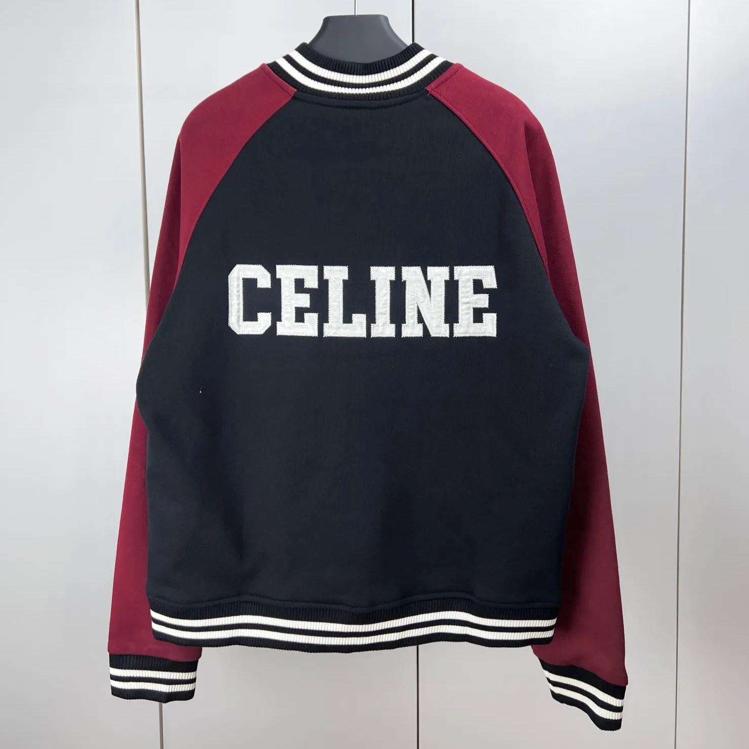 celine teddy jacket in cotton fleece