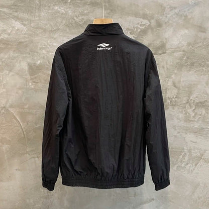 Balenciaga 3B Sports Icon Small Fit Tracksuit Jacket Black/White Logo