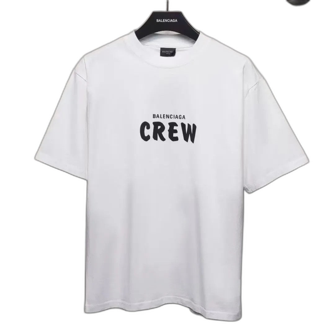 Balenciaga Crew Alphabet Printing Short Sleeve 'White'