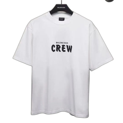 Balenciaga Crew Alphabet Printing Short Sleeve 'White'