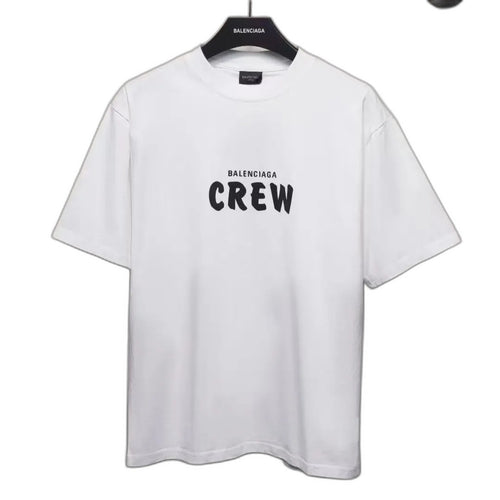 Balenciaga Crew Alphabet Printing Short Sleeve 'White'