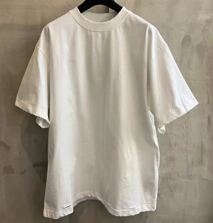 Balenciaga Logo Print Distressed Oversized T-Shirt