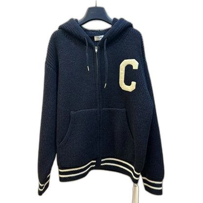 CELINE College hooded zip-up sweater