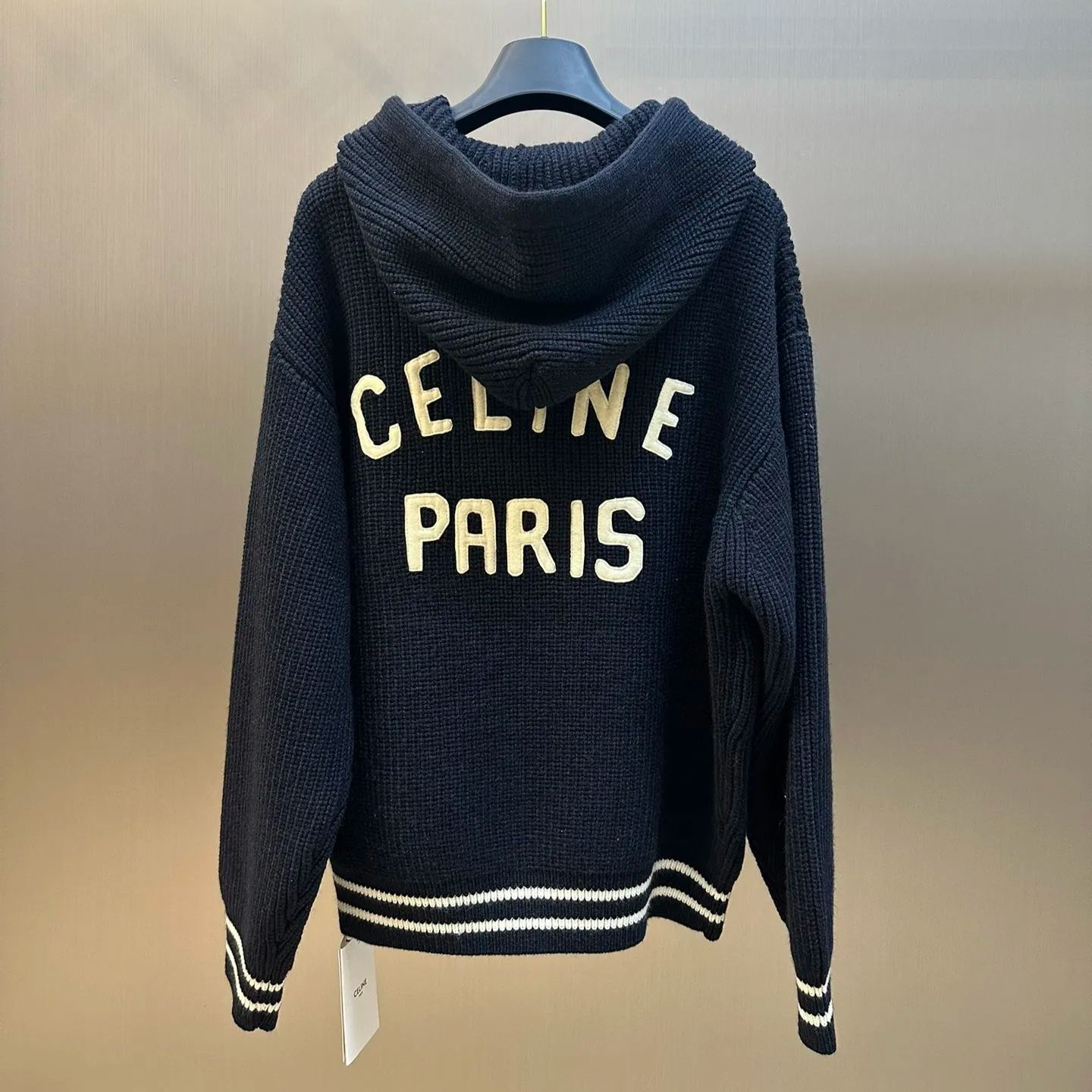 CELINE College hooded zip-up sweater