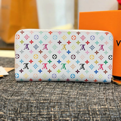 Louis Vuitton Monogram Multicolor Zippy Wallet Round Zipper Long Wallet