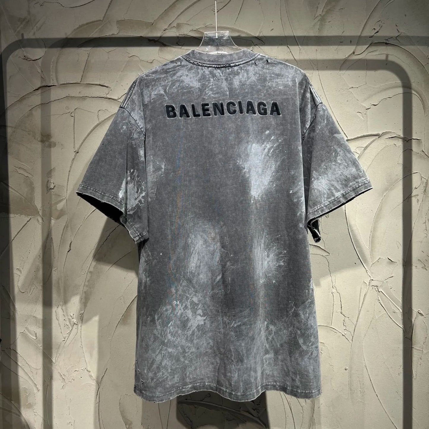BALENCIAGA Men's Back T-Shirt Medium Fit "Gray"