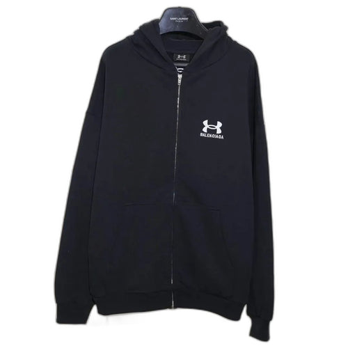 Balenciaga x Under Armour Zip-Up Hoodie 'Black White'