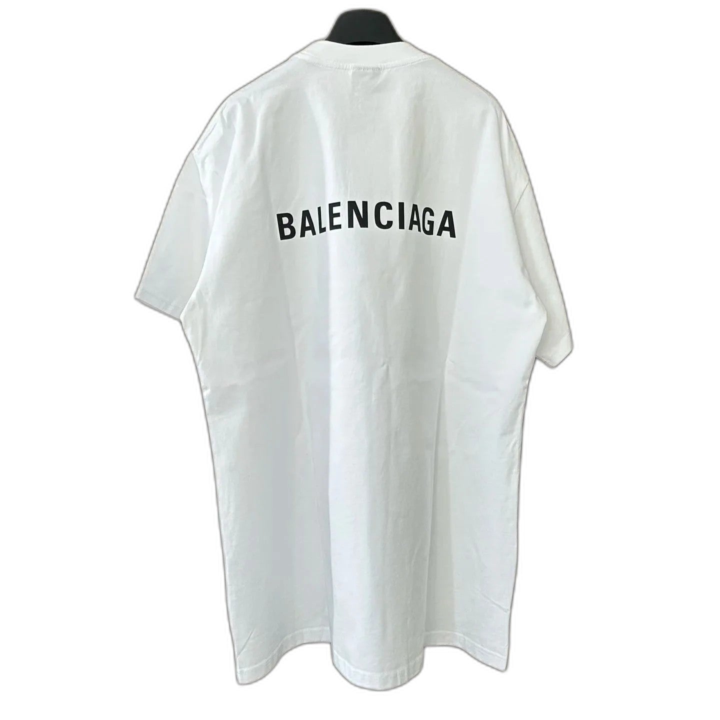 BALENCIAGA MENS Logo T-shirt Medium Fit "White"