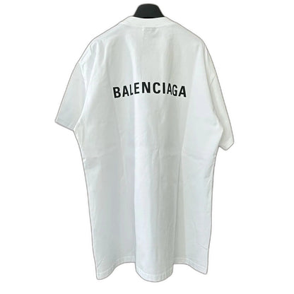BALENCIAGA MENS Logo T-shirt Medium Fit "White"