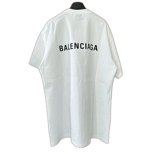 BALENCIAGA MENS Logo T-shirt Medium Fit "White"
