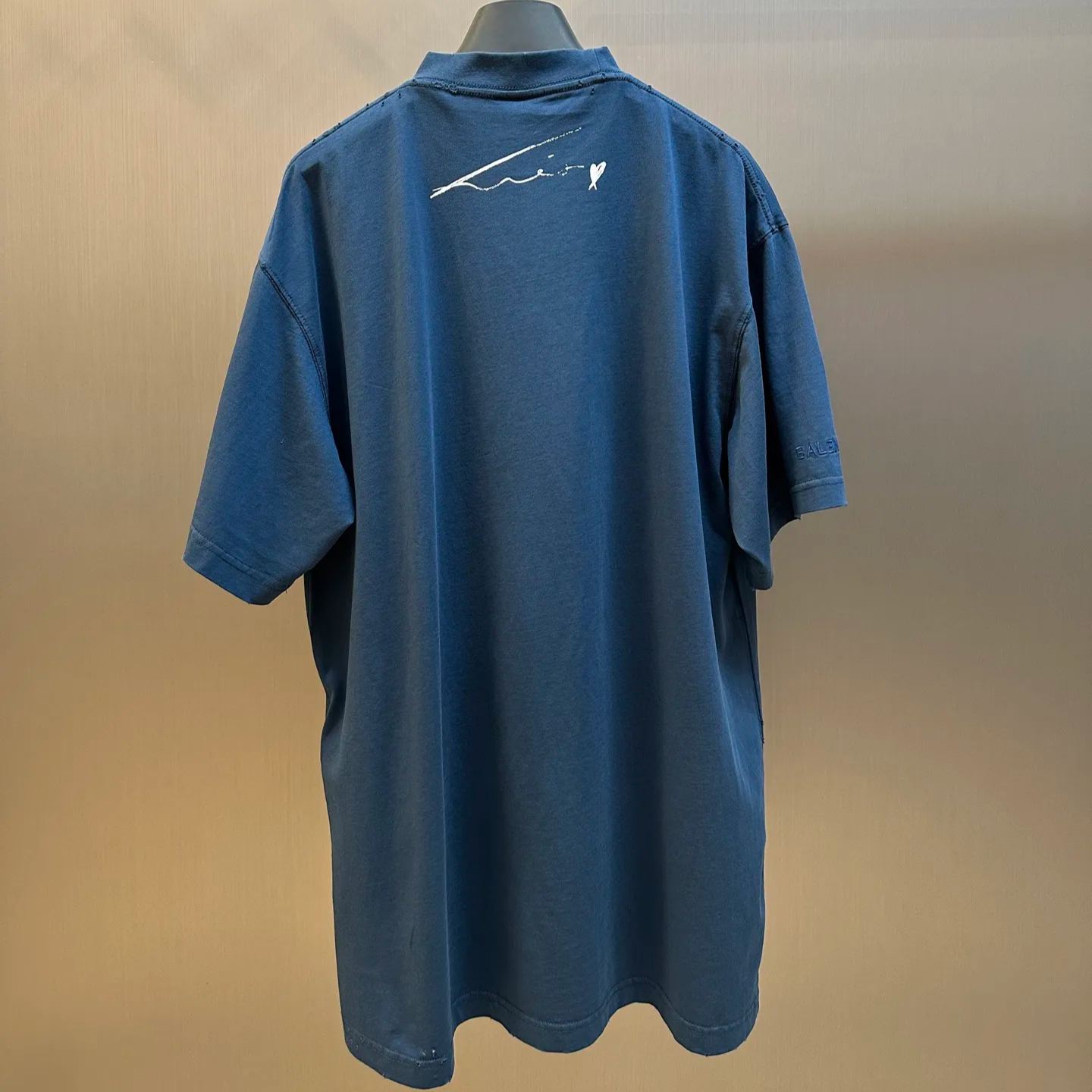 BALENCIAGA PP Krit Oversized T-Shirt "Dark Blue"