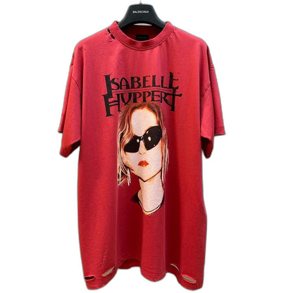 BALENCIAGA Isabelle Boxy T-Shirt "Faded Red"