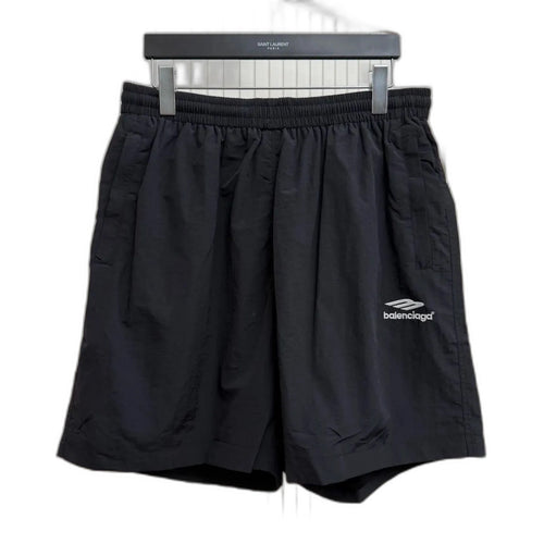 Balenciaga 3B Sports Icon Tracksuit Shorts Black/White Logo
