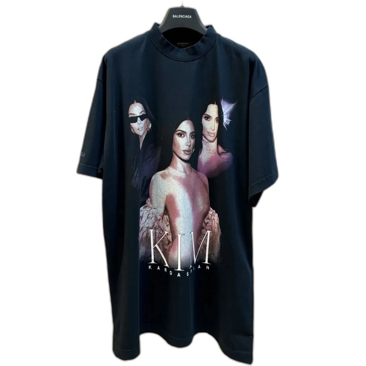BALENCIAGA Kim K Oversized T-Shirt "Faded Black"
