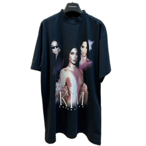 BALENCIAGA Kim K Oversized T-Shirt "Faded Black"