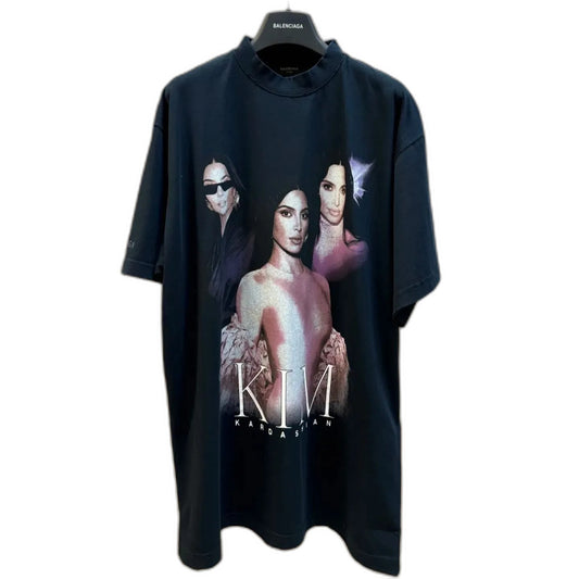 BALENCIAGA Kim K Oversized T-Shirt "Faded Black"