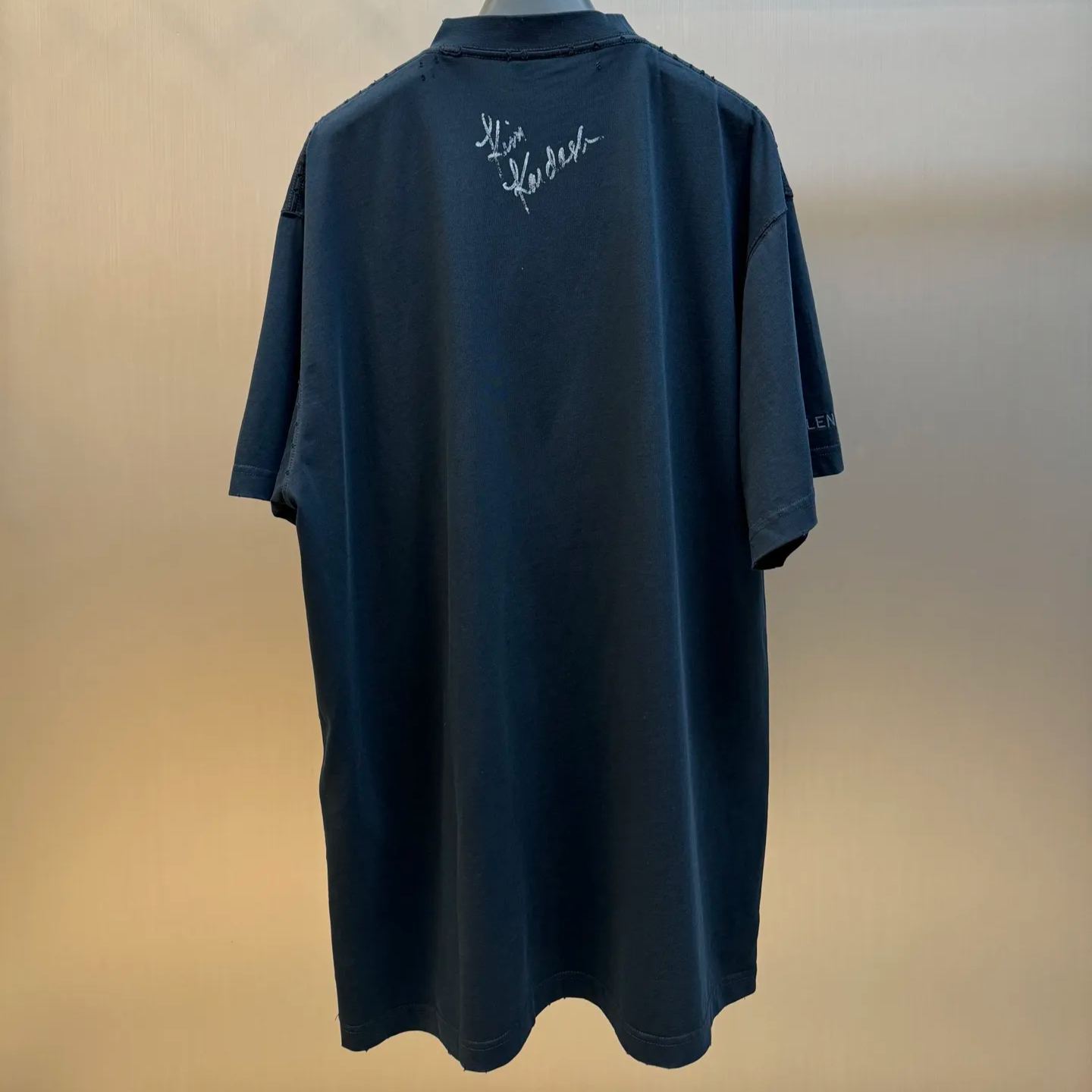 BALENCIAGA Kim K Oversized T-Shirt "Faded Black"
