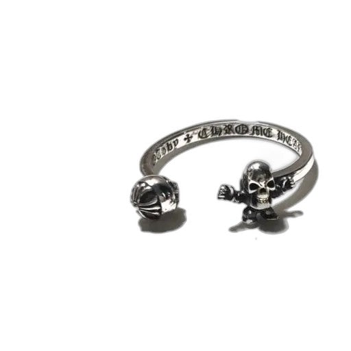 CHROME HEARTS Open Strength Skull Bar Ring