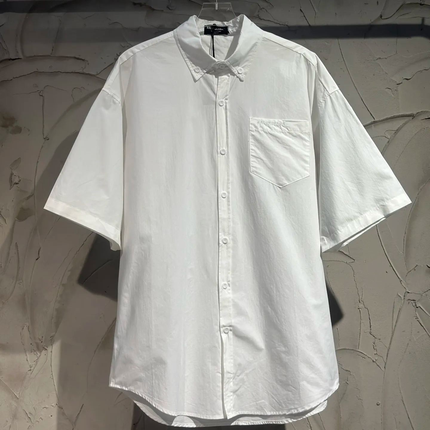 Balenciaga Black Cotton Shirt With Logo