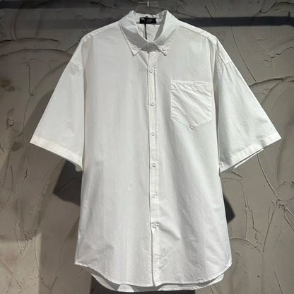 Balenciaga Black Cotton Shirt With Logo