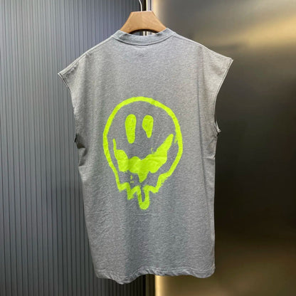 BALENCIAGA Hi There + Dripley Sleeveless T-Shirt "Heather Gray"