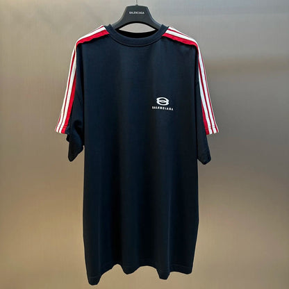 BALENCIAGA Oversized T-shirt in dirty effect white/black