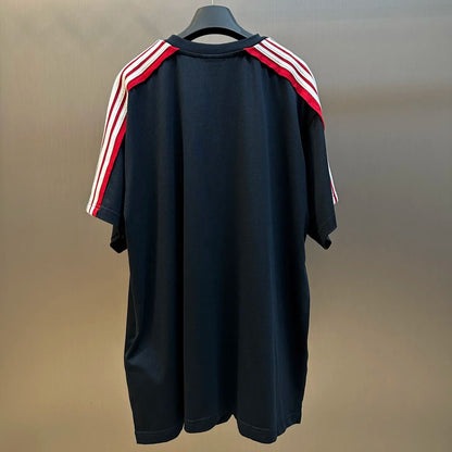 BALENCIAGA Oversized T-shirt in dirty effect white/black