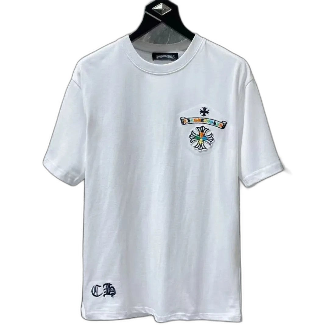 Chrome Hearts horseshoe embroidered short sleeve T-shirt