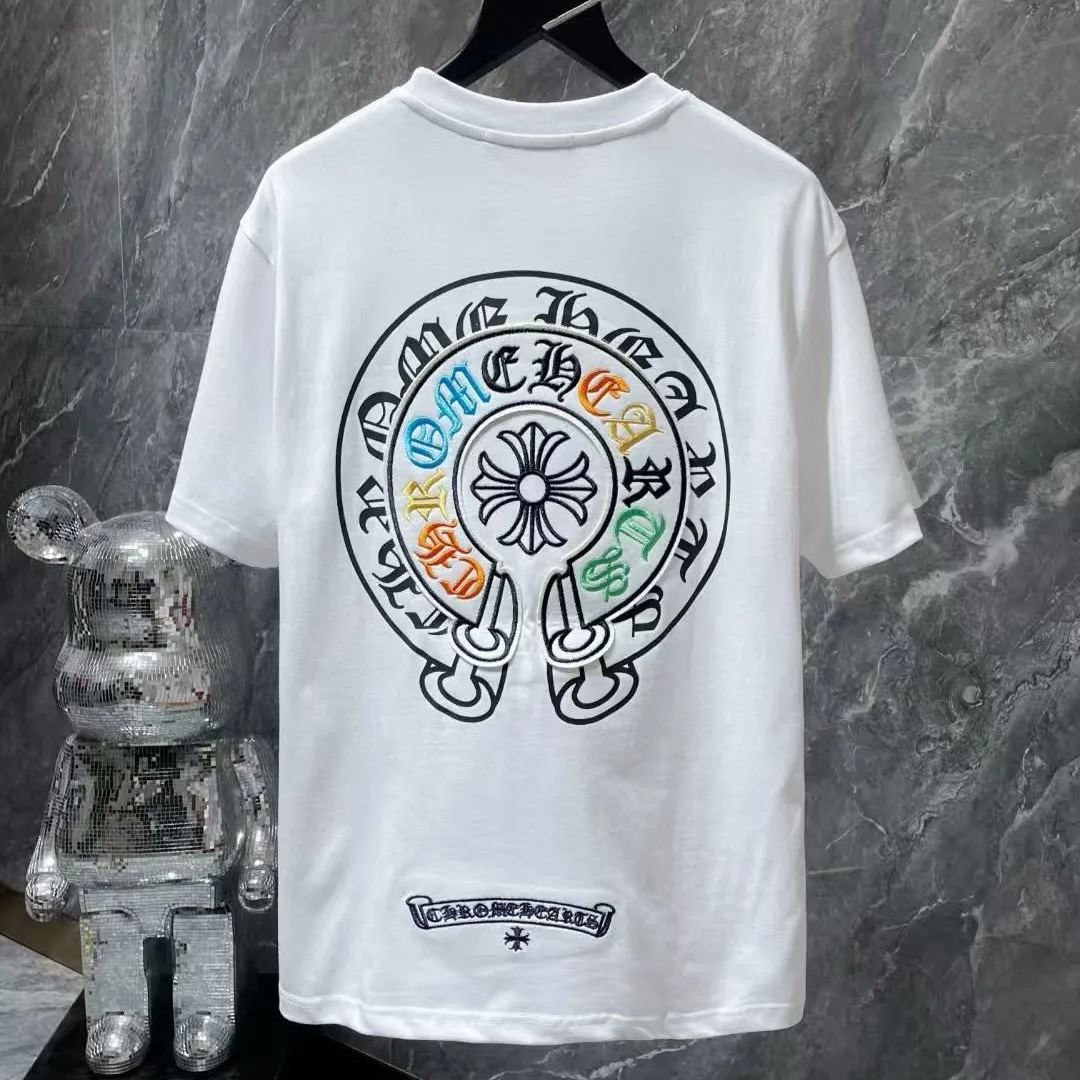 Chrome Hearts horseshoe embroidered short sleeve T-shirt