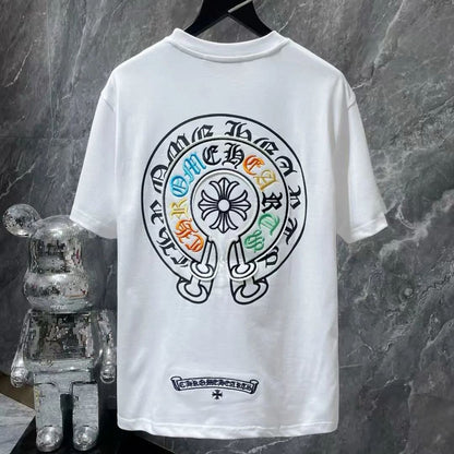 Chrome Hearts horseshoe embroidered short sleeve T-shirt