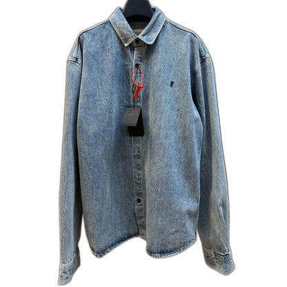 SAINT LAURENT Cassandre shirt in day blue denim