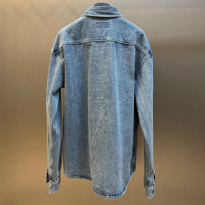 SAINT LAURENT Cassandre shirt in day blue denim