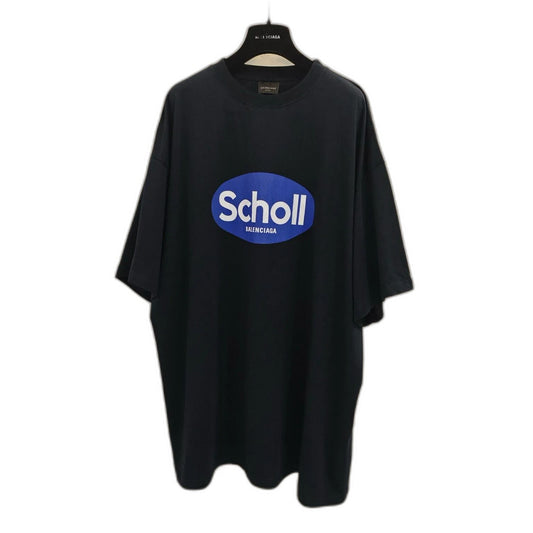 BALENCIAGA Men's I Scholl Oversized T-Shirt "Fade Black"