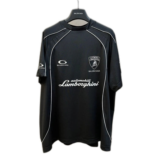 BALENCIAGA Automobili Lamborghini Men's Oversized Soccer T-Shirt "Black"