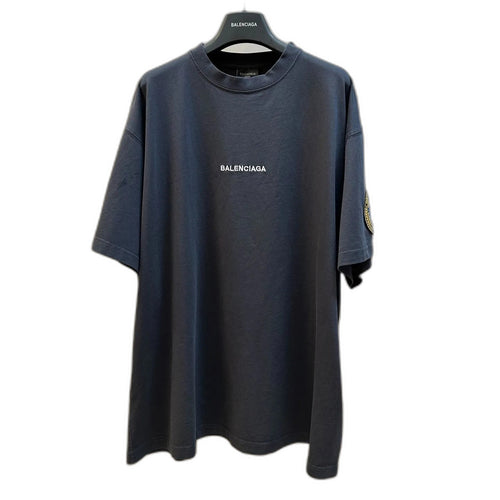 BALENCIAGA Slate Cotton Oversize T-Shirt