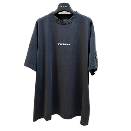 BALENCIAGA Slate Cotton Oversize T-Shirt