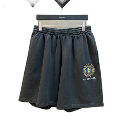 Balenciaga BLACK Shorts with logo patch