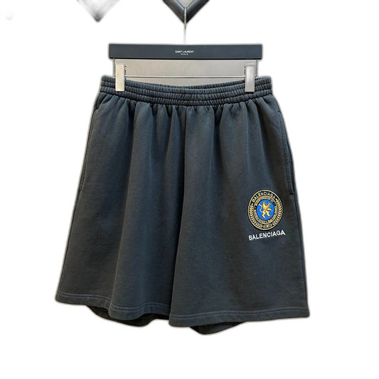 Balenciaga BLACK Shorts with logo patch