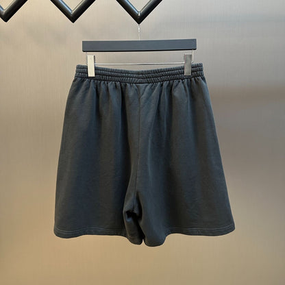 Balenciaga BLACK Shorts with logo patch