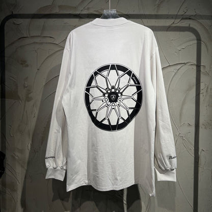 BALENCIAGA Automobili Lamborghini Long Sleeve Oversized T-Shirt "White"